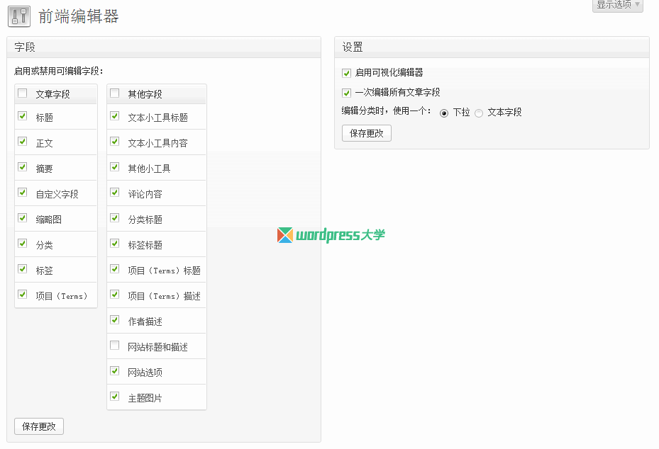 front-end-editor-settings-wpdaxue_com